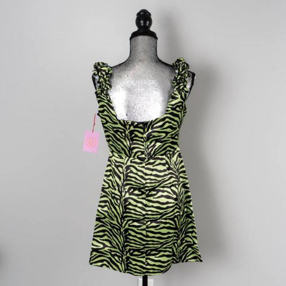 NWT Capsule 98 Cindy Printed Ruffle Mini Dress - 6 - Picture 5 of 5